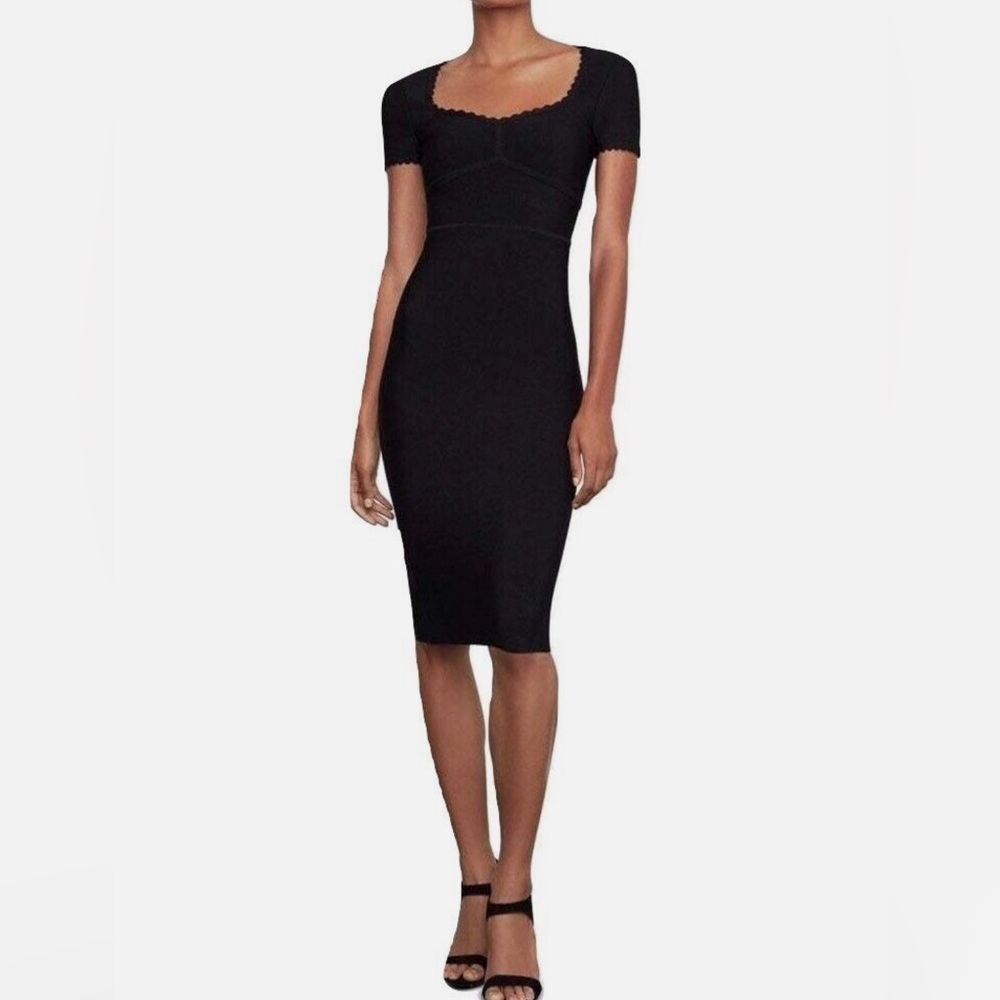 NWT Size L BCBGMAXAZRIA Womens Scalloped Sweetheart Dress - Picture 15 of 15